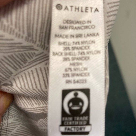 Athleta Leggings Short Style Gray and White Size Small - Picture 5 of 5